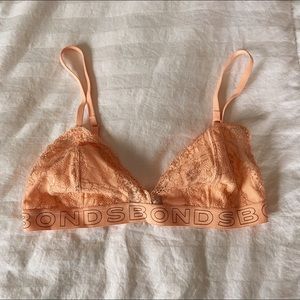 BONDS peach lace bralette